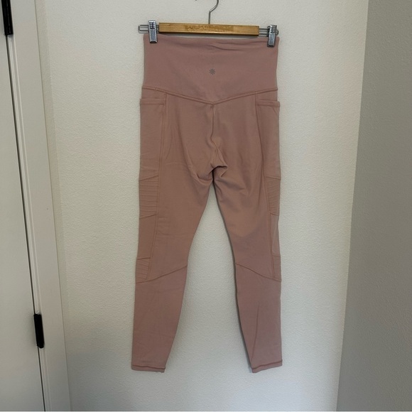 Athleta Inclination Moto Leggings High Rise Pale Pink Color Size Small Women’s - Picture 4 of 9